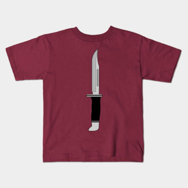 Scream Ghostface Buck 120 Knife Kids T-Shirt by cactuscrust